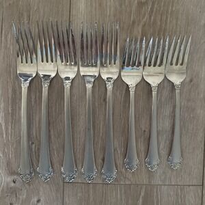 5 Dinner Forks 3 Salad‎ Forks Oneida PRINCETON 18/10 Stainless China